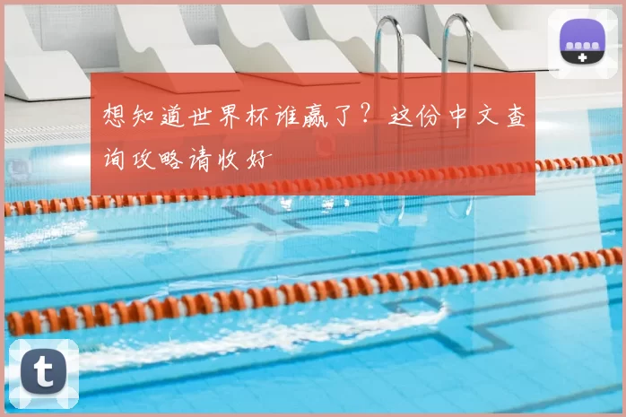 想知道世界杯谁赢了?这份中文查询攻略请收好
