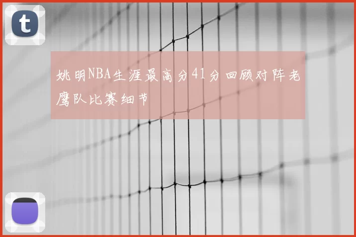 姚明NBA生涯最高分41分回顾对阵老鹰队比赛细节